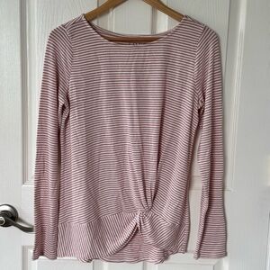 LOFT Pink Striped Women's Top